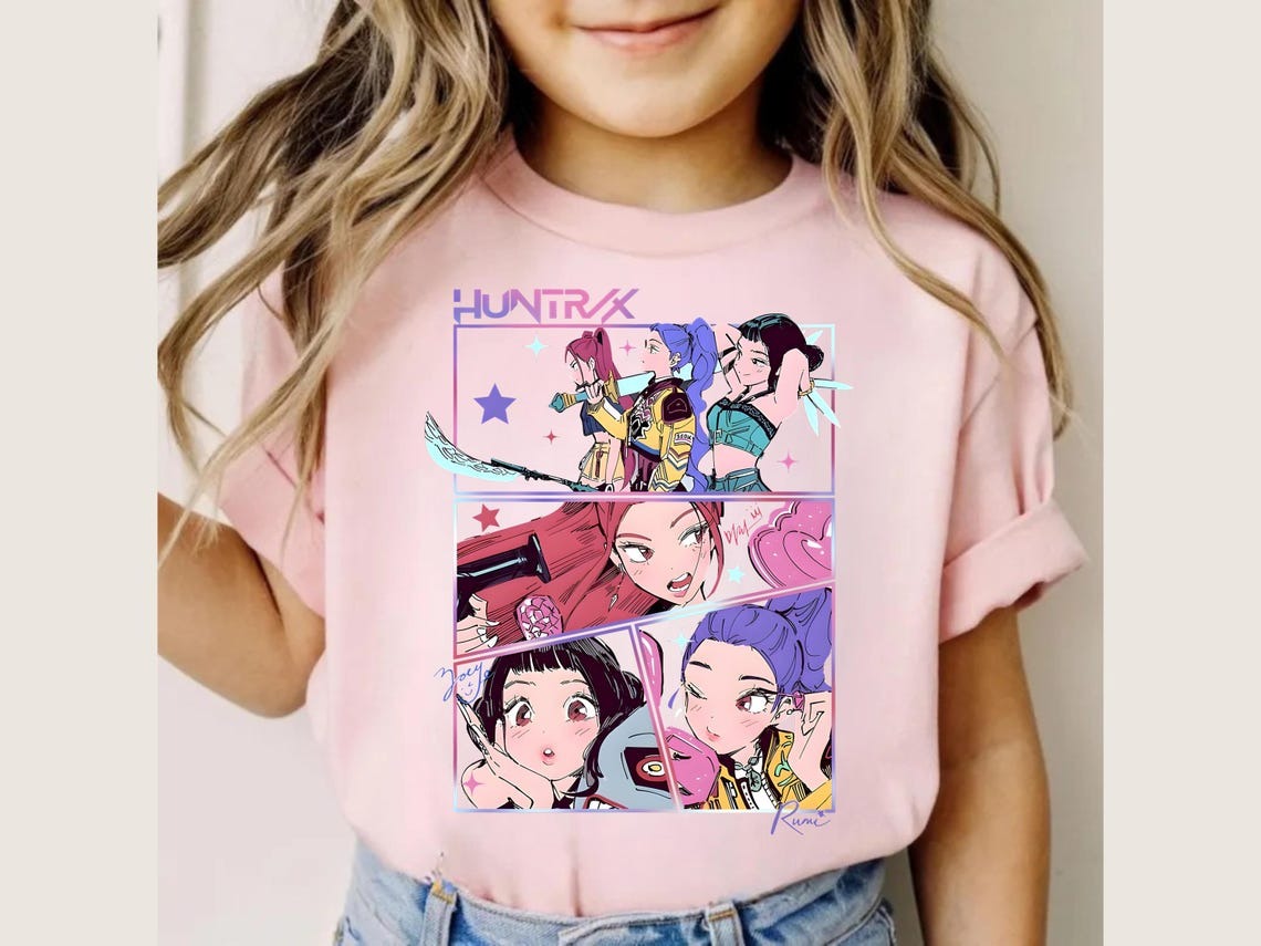 Kpop Demon Hunters Shirt Girl T-Shirt, Kpop idol Mira, Rumi, Joey Shirt