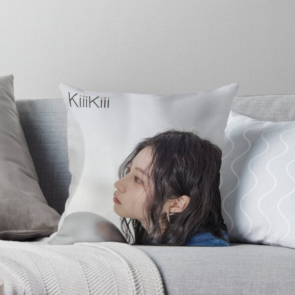 KiiiKii Kpop Cushion – Solo Portrait Aesthetic Print