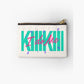 KiiiKii Kpop Zipper Pouch – Retro Typography Print