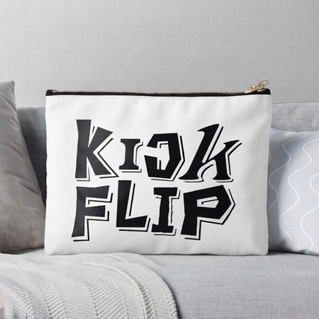 KlickFlip Kpop Zipper Pouch – Bold Typography Print