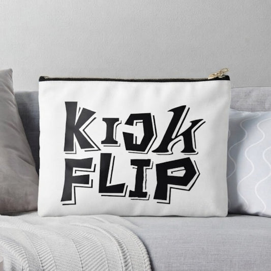 KlickFlip Kpop Zipper Pouch – Bold Typography Print