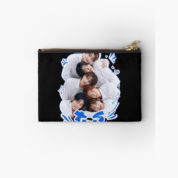 TWS Kpop Zipper Pouch – Blue Hearts Aesthetic Print