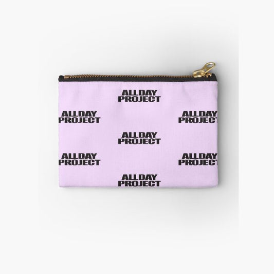 All Day Project Kpop Zipper Pouch – Lavender Pattern Print