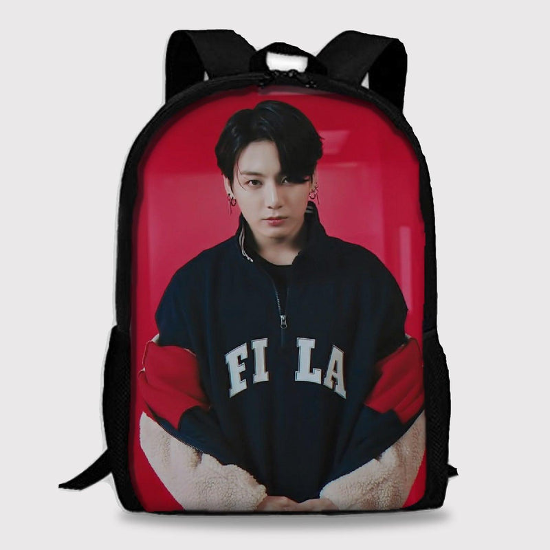 Bts, bts bag, Jung kook printed bag, School Bag, Water Bottle