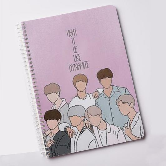 BTS Light It Up Design Notepad (A5) - Kpop Store Pakistan