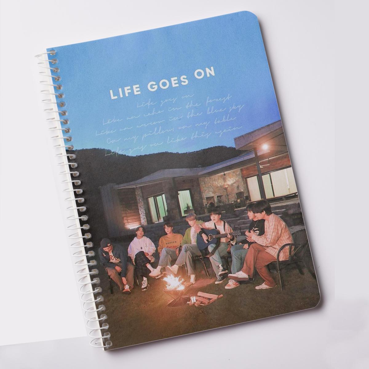 BTS Notebook Life Goes On Design (A5) – Kpop Store Pakistan