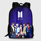 BTS Backpack Blue Army with Laptop Partition Digital Printed Bag - Kpop Store Pakistan