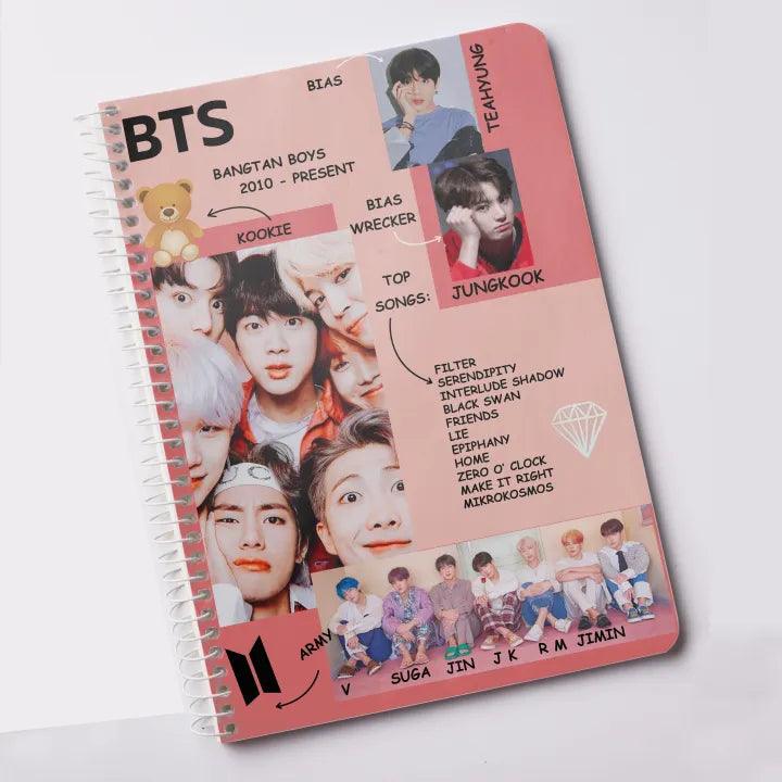 BTS Top Song Design Notepad (A5) – Kpop Store Pakistan